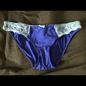 Candie’s Blue and Baby Blue Lace Silk Panties